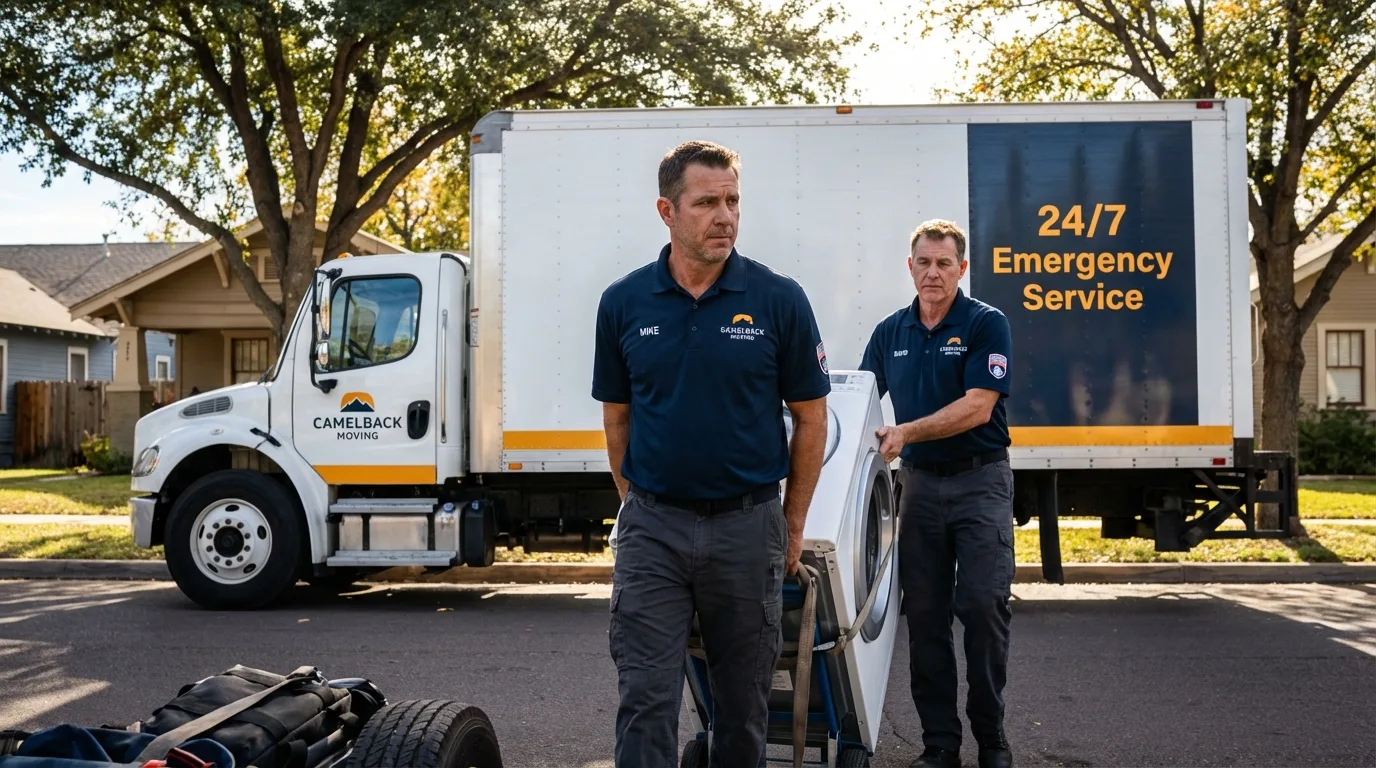 CamelBack Moving crew loading furniture in Midlothian, TX
